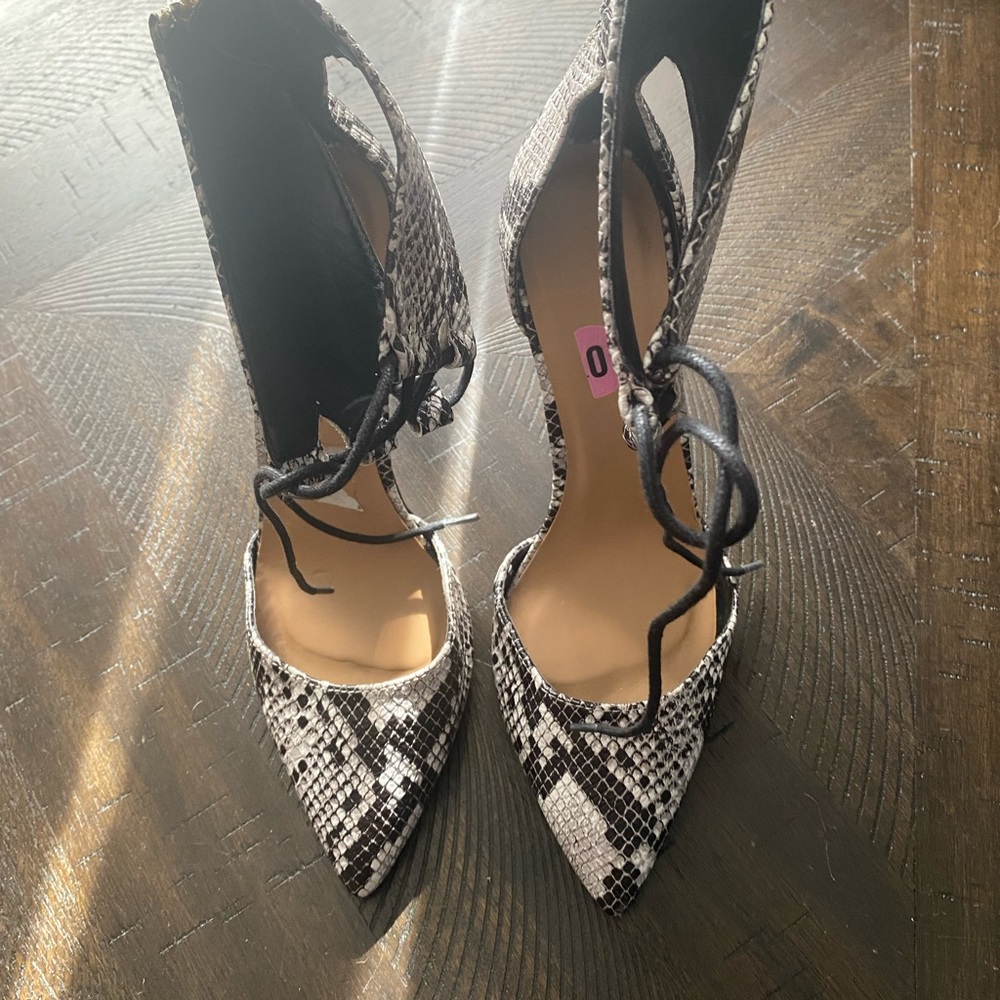 Black and white snake skin